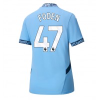 Camiseta Manchester City Phil Foden #47 Primera Equipación para mujer 2024-25 manga corta